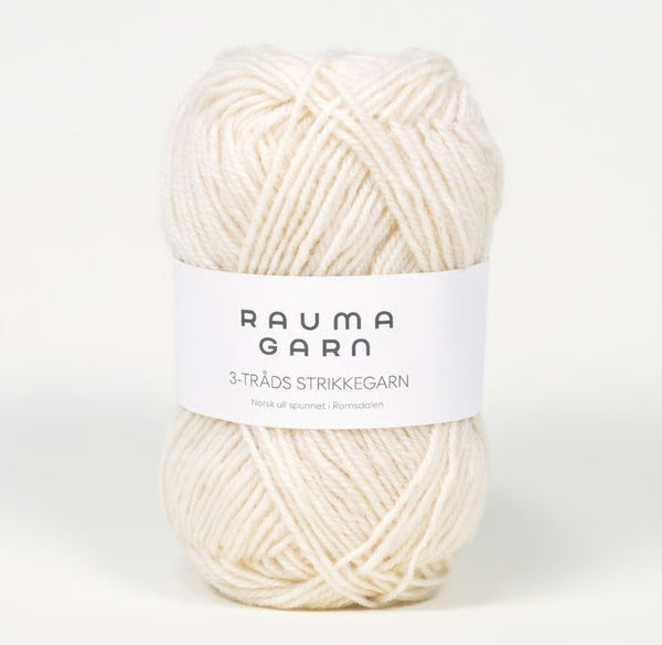 Rauma - 3-tråds strikkegarn - 3,5 mm