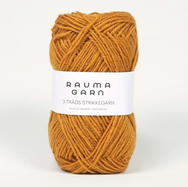 Rauma - 3-tråds strikkegarn - 3,5 mm