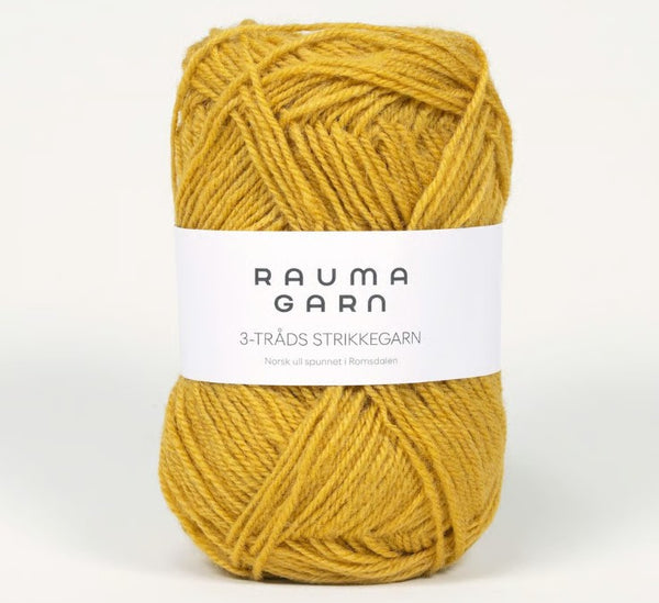Rauma - 3-tråds strikkegarn - 3,5 mm