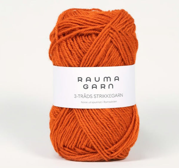 Rauma - 3-tråds strikkegarn - 3,5 mm