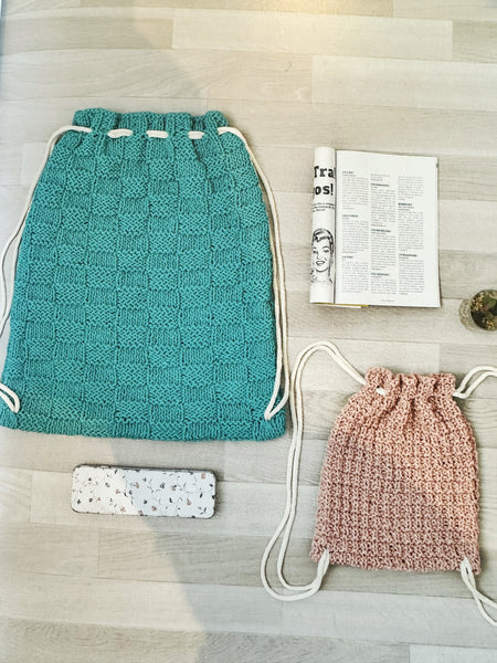 DIY-pakket -HAKEN - BREIEN- Home decoration - turnzak + handtas