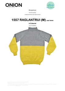Patroon - Breien - 1557 ONION Raglantrui voor heren (met 2 kleuren)
