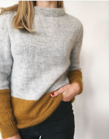 PetiteKnit - Contrast Sweater