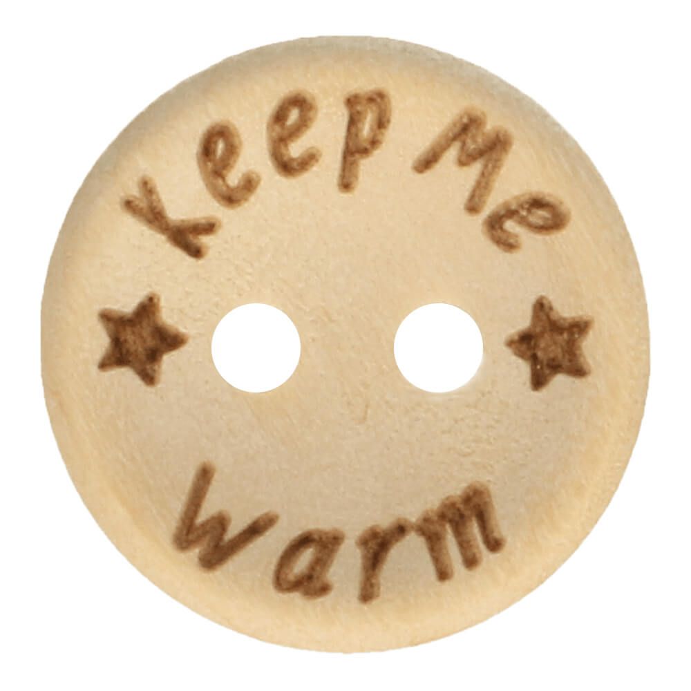 Knoop - Hout - Keep me warm- 15 mm